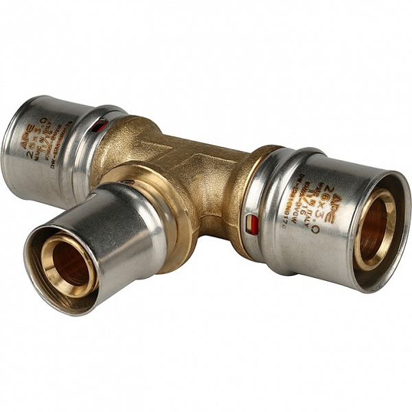 STOUT Тройник переходной 26х20х26 для металлопластиковых труб прессовой SFP-0005-262026 STOUT Тройник переходной 26х20х26 для металлопластиковых труб прессовой SFP-0005-262026