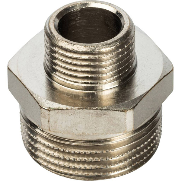 STOUT Ниппель НН переходной никелированный 3/4X3/8 SFT-0004-003438 STOUT Ниппель НН переходной никелированный 3/4X3/8 SFT-0004-003438