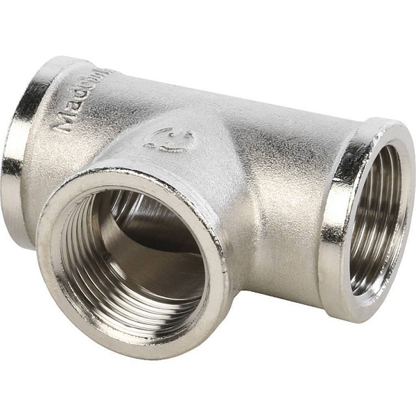 STOUT Тройник ВВ никелированный 1/2 SFT-0020-000012 STOUT Тройник ВВ никелированный 1/2 SFT-0020-000012